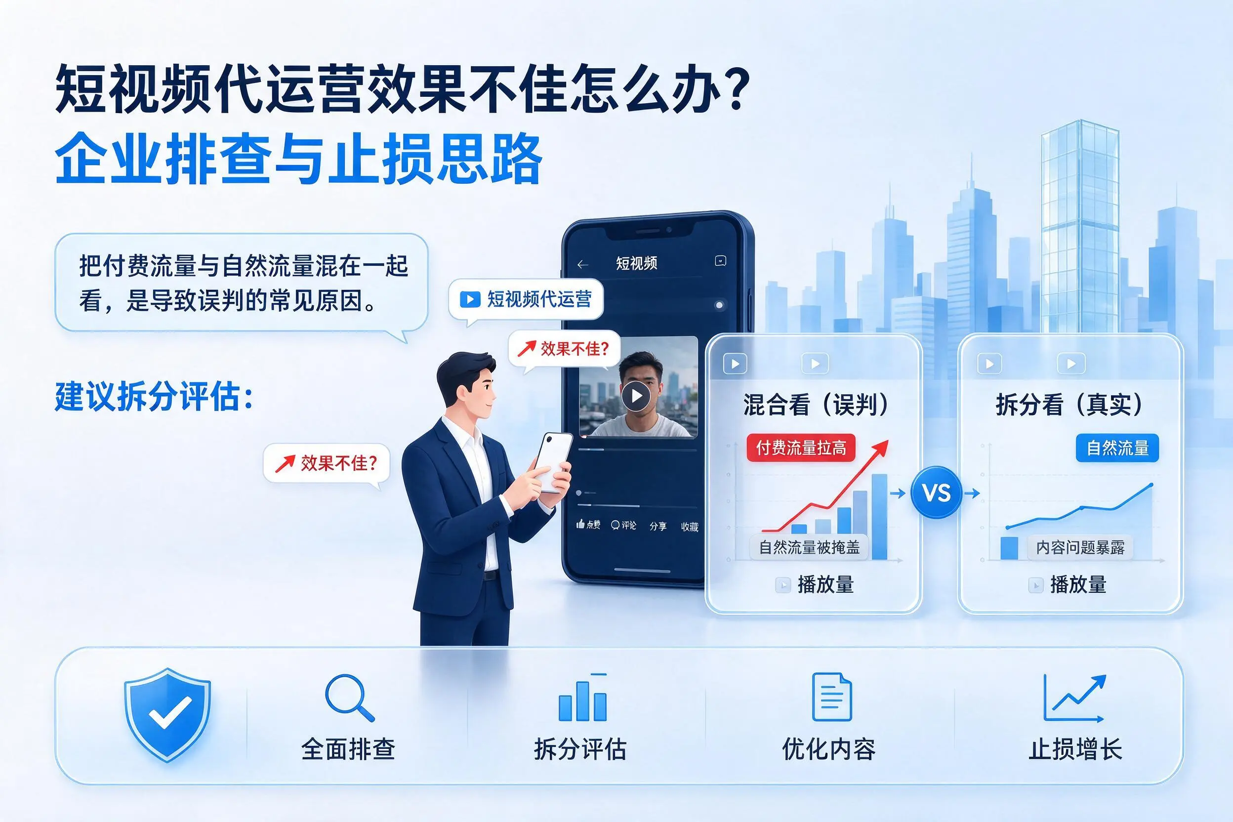 短视频代运营效果不佳怎么办？南平企业排查与止损思路