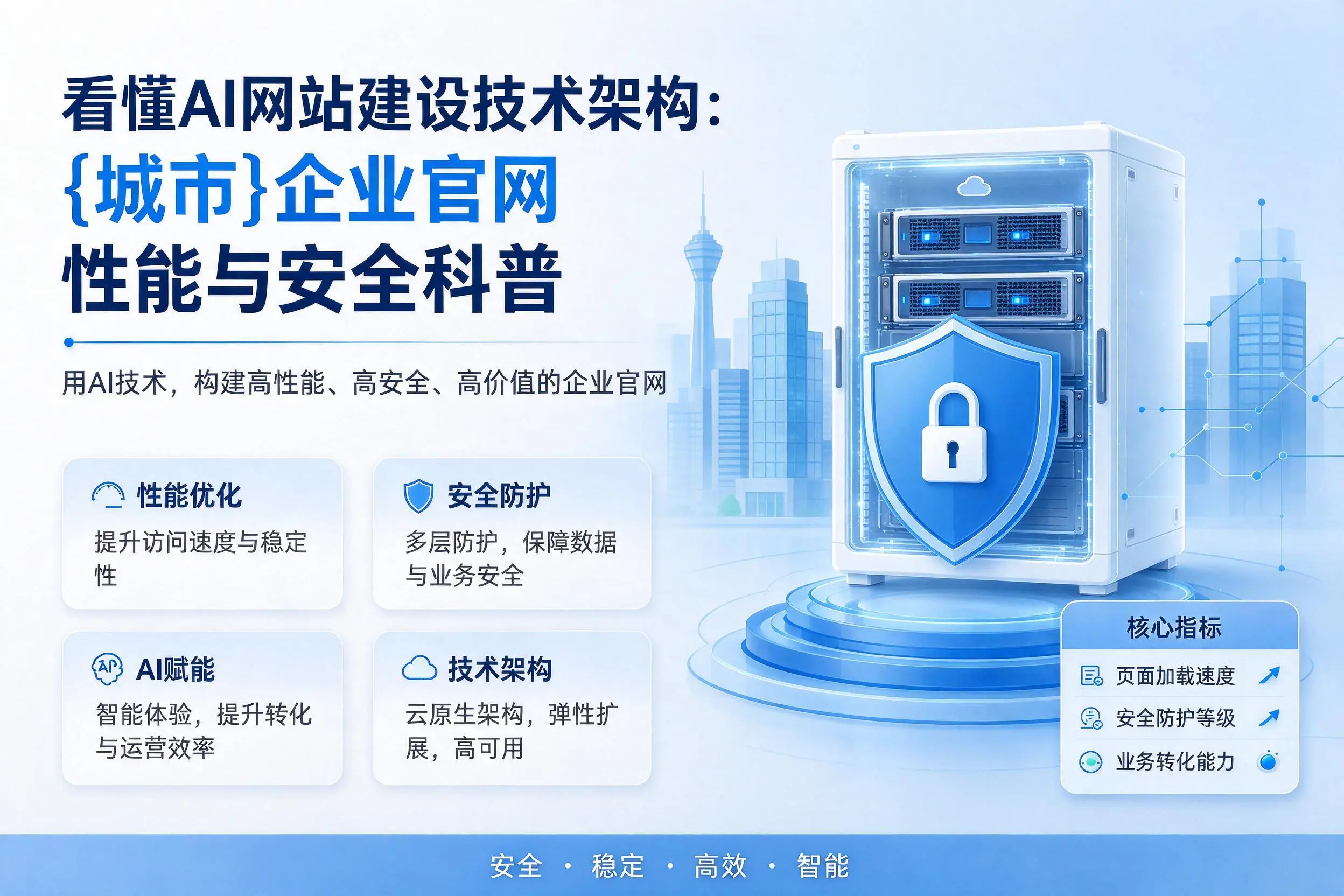 看懂AI网站建设技术架构：南平企业官网性能与安全科普
