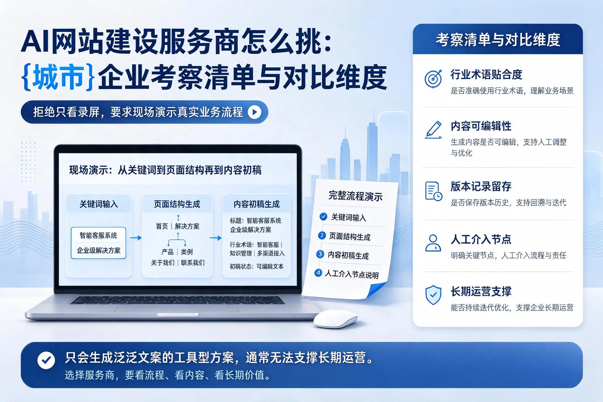 AI网站建设服务商怎么挑：南平企业考察清单与对比维度
