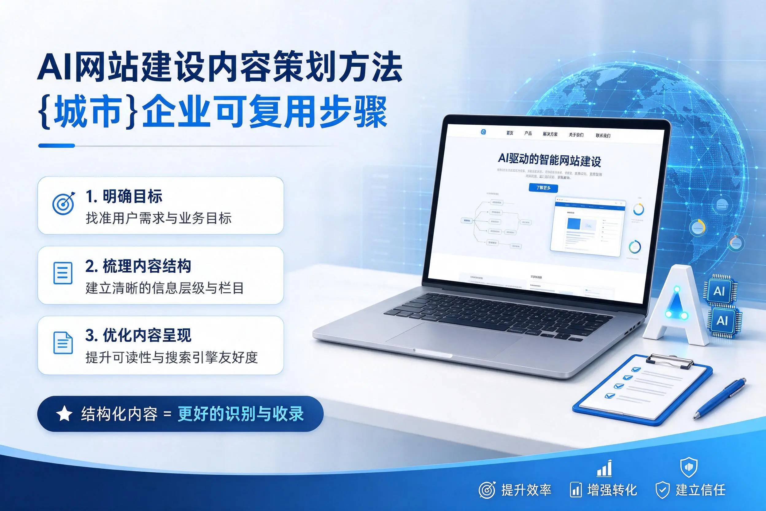 AI网站建设内容策划方法，南平企业可复用步骤