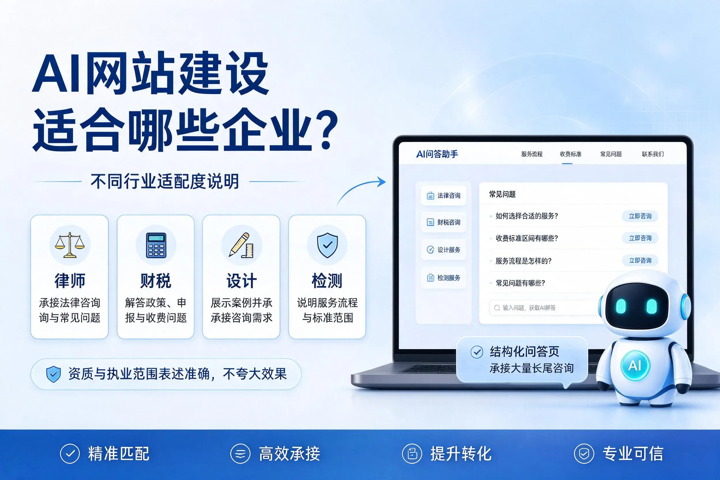 AI网站建设适合哪些企业？南平不同行业适配度说明